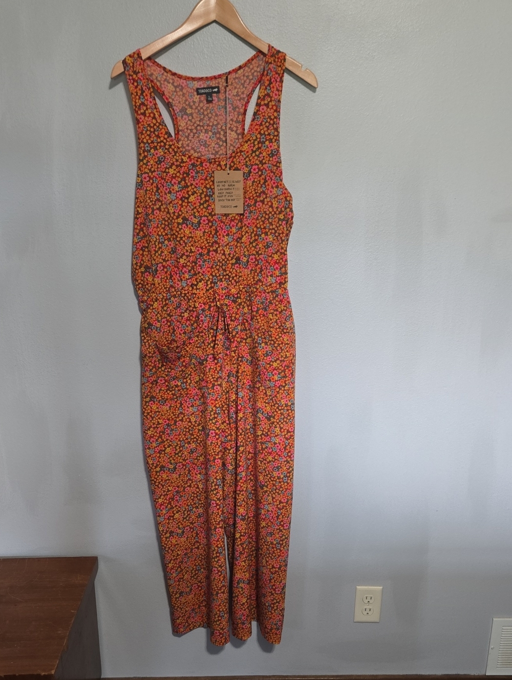 Toad&Co Orange Floral Maxi Dress